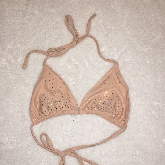 Forever 21 Pink Crystal Bikini Top (Size Small) - Picture 1 of 4